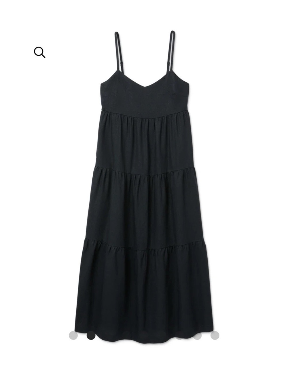 CAbi Black Kathleen Tiered Maxi Dress